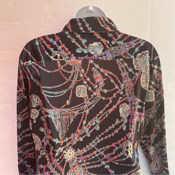 Vintage 70’s Dagger collar blouse M - Picture 6 of 7